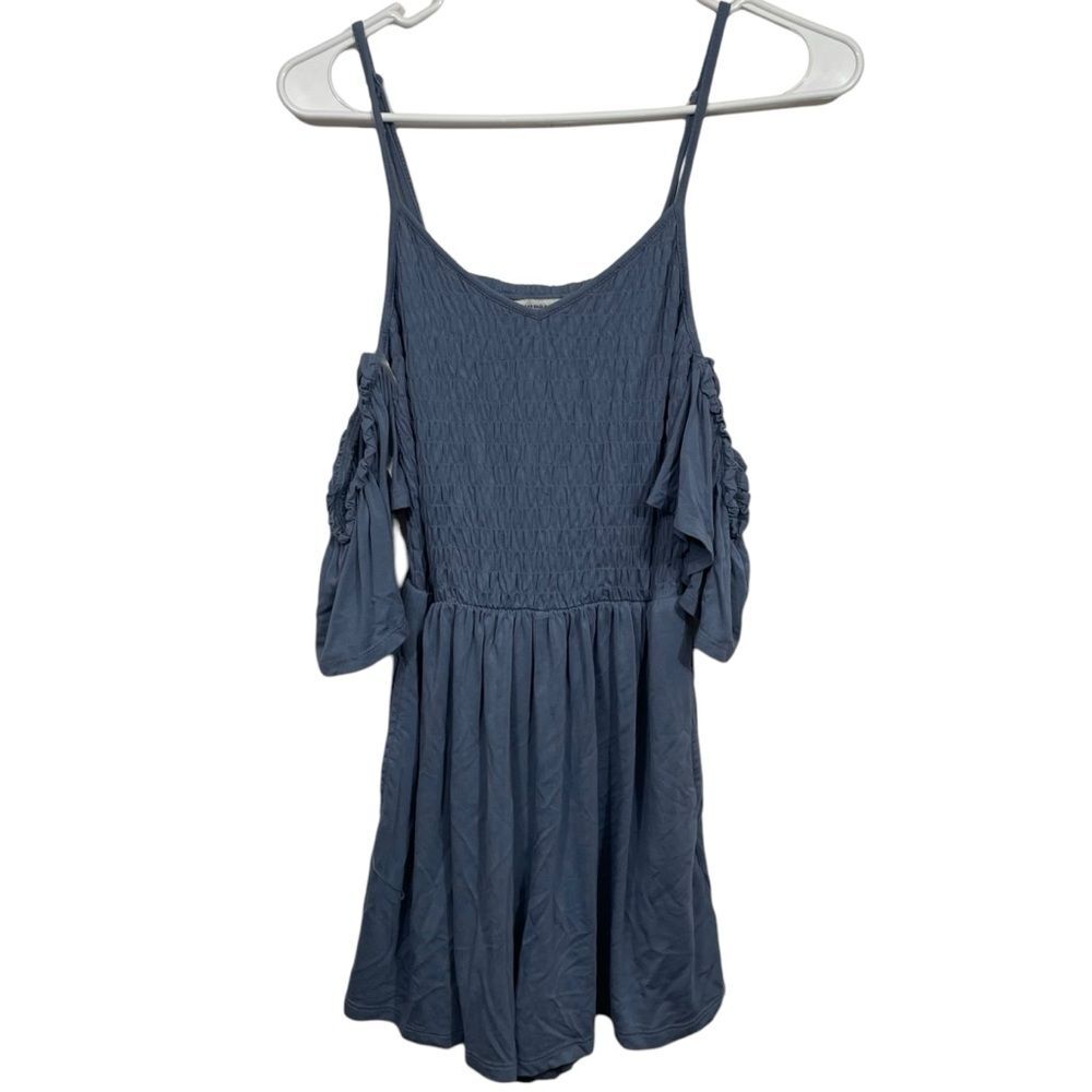 American Eagle Blue Off Shoulder Romper